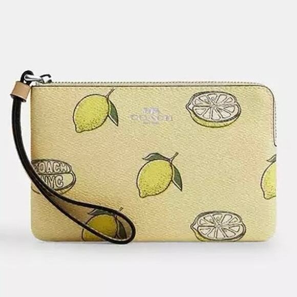 Coach lemon wristlet - Picture 2 of 2
